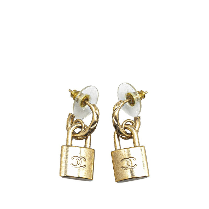 シャネル ココマーク カデナ スイング ピアス ゴールド メッキ レディース CHANEL 【中古】