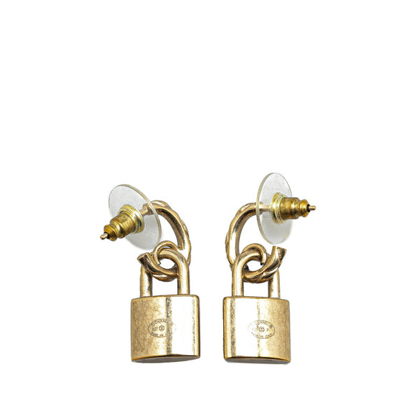 シャネル ココマーク カデナ スイング ピアス ゴールド メッキ レディース CHANEL 【中古】