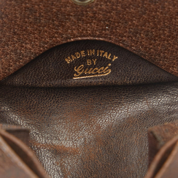 グッチ GGスプリーム コインケース 小銭入れ ベージュ ブラウン PVC レザー レディース GUCCI 【中古】