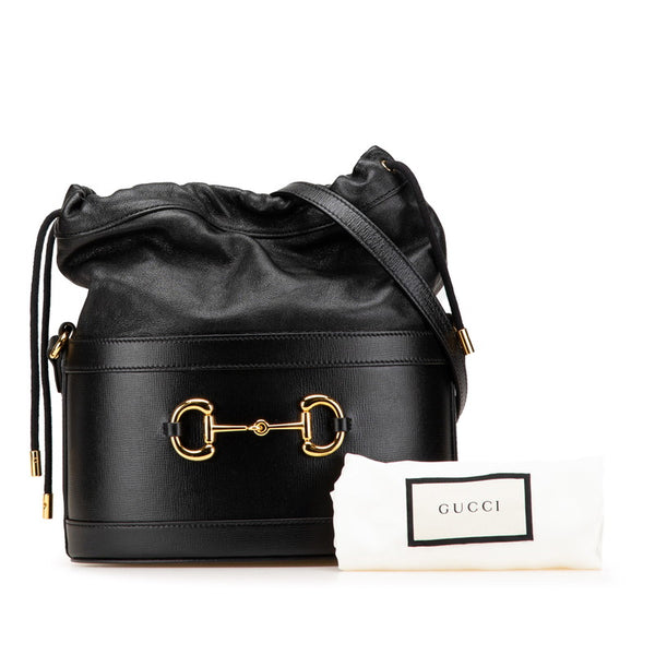 グッチ ホースビット 斜め掛け ショルダーバッグ 602118 ブラック レザー レディース GUCCI 【中古】