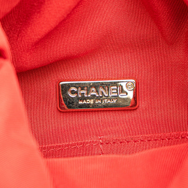 シャネル ココマーク マトラッセ リュック バックパック A94417 レッド ラムスキン レディース CHANEL 【中古】