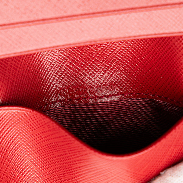 サルヴァトーレフェラガモ サルバトーレ カードケース 名刺入れ レッド ゴールド レザー レディース Salvatore Ferragamo 【中古】