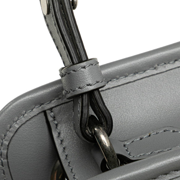 グッチ GGマーモント キルティング ミニ ハンドバッグ ショルダーバッグ 2WAY 696123 グレー レザー レディース GUCCI 【中古】