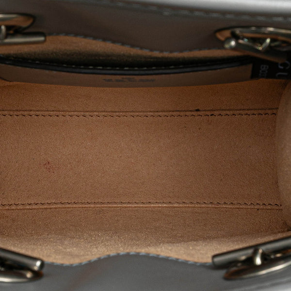 グッチ GGマーモント キルティング ミニ ハンドバッグ ショルダーバッグ 2WAY 696123 グレー レザー レディース GUCCI 【中古】