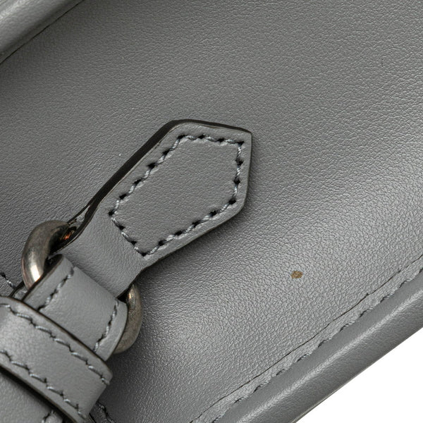 グッチ GGマーモント キルティング ミニ ハンドバッグ ショルダーバッグ 2WAY 696123 グレー レザー レディース GUCCI 【中古】