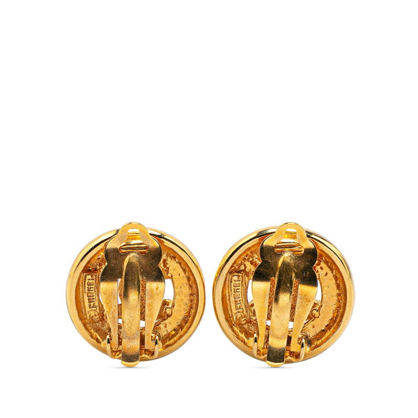 シャネル ココマーク ラウンド サークル イヤリング ゴールド メッキ レディース CHANEL 【中古】