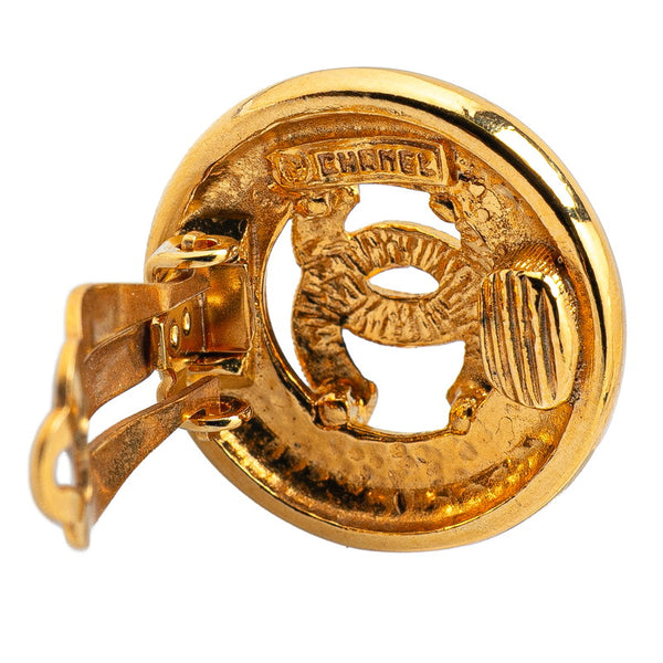 シャネル ココマーク ラウンド サークル イヤリング ゴールド メッキ レディース CHANEL 【中古】