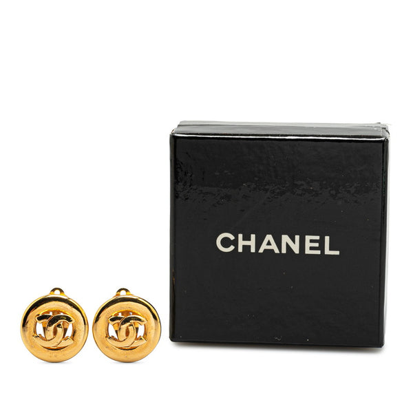 シャネル ココマーク ラウンド サークル イヤリング ゴールド メッキ レディース CHANEL 【中古】