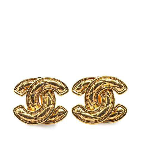 シャネル マトラッセ ココマーク イヤリング ゴールド メッキ レディース CHANEL 【中古】