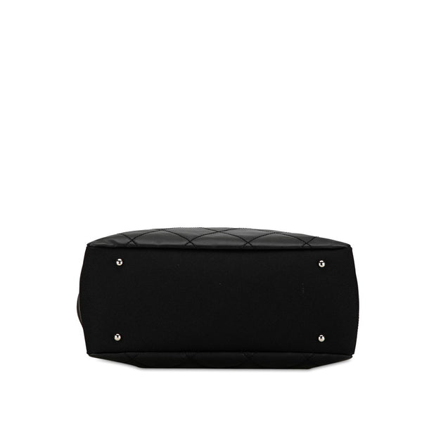 シャネル ココマーク パリビアリッツ トートMM ハンドバッグ トートバッグ A34209 ブラック PVC キャンバス レディース CHANEL 【中古】