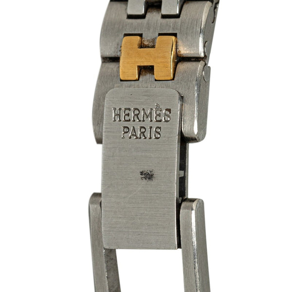 エルメス オリンピア 腕時計 クオーツ ベージュ文字盤 ステンレススチール レディース HERMES 【中古】