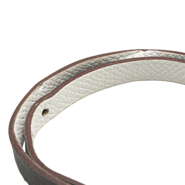 エルメス ビーアピ XS ドゥブルトゥール ブレスレット グレー ホワイト スイフト ヴォーエプソン レディース HERMES 【中古】