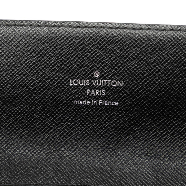 ルイ ヴィトン ダミエ グラフィット ポルトフォイユ アコルディオン 長財布 チェーン ウォレット N60023 ブラック PVC レザー メンズ LOUIS VUITTON 【中古】