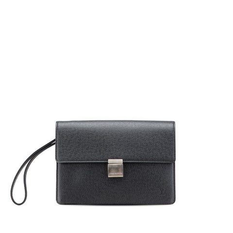 ルイ ヴィトン タイガ セレンガ セカンドバッグ クラッチバッグ M30788 ブラック ノワール レザー メンズ LOUIS VUITTON 【中古】