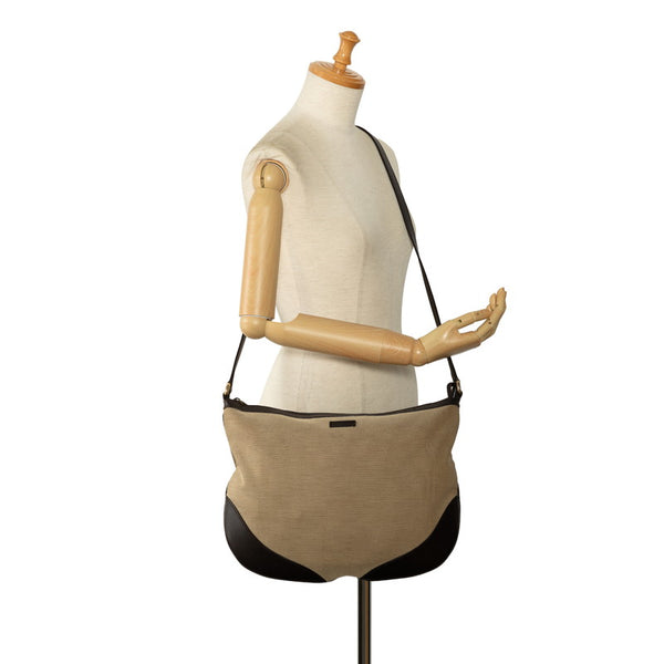 グッチ 斜め掛け ショルダーバッグ 272380 ベージュ ブラウン キャンバス レザー レディース GUCCI 【中古】