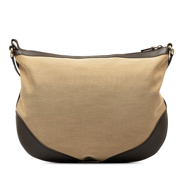 グッチ 斜め掛け ショルダーバッグ 272380 ベージュ ブラウン キャンバス レザー レディース GUCCI 【中古】