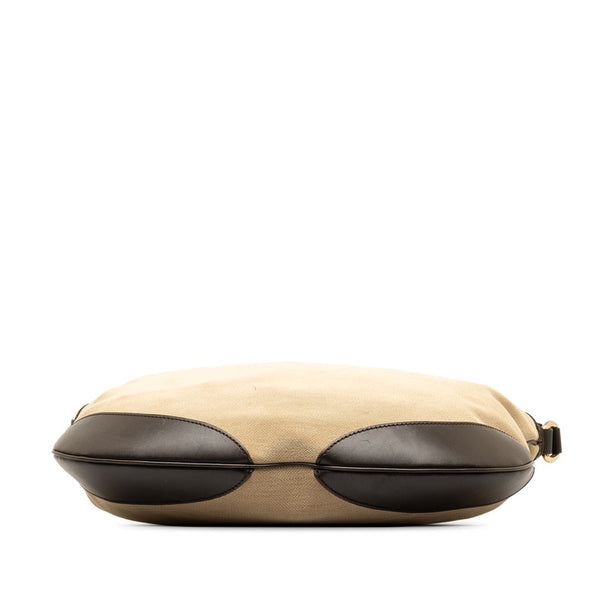 グッチ 斜め掛け ショルダーバッグ 272380 ベージュ ブラウン キャンバス レザー レディース GUCCI 【中古】