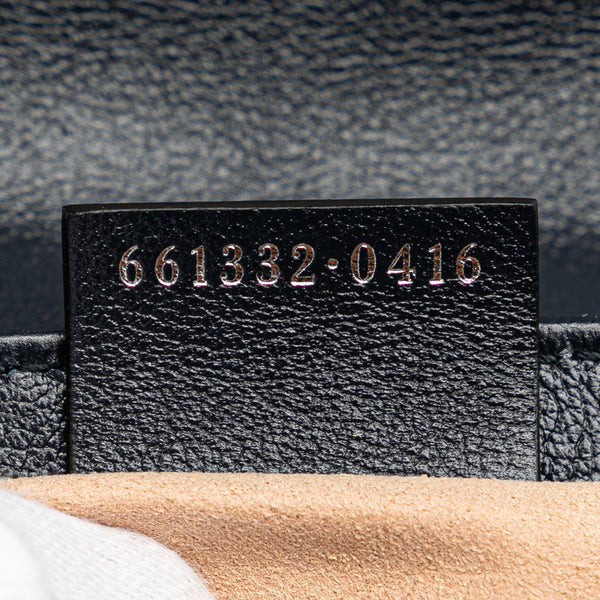 グッチ GGキャンバス GGマーモント チェーンショルダーバッグ 661332 レッド ネイビー キャンバス レザー レディース GUCCI 【中古】