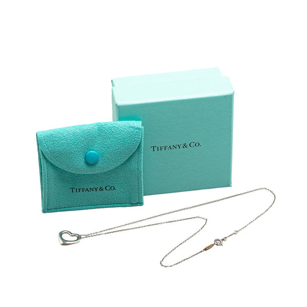 ティファニー オープンハート ネックレス SV925 シルバー レディース TIFFANY&Co. 【中古】