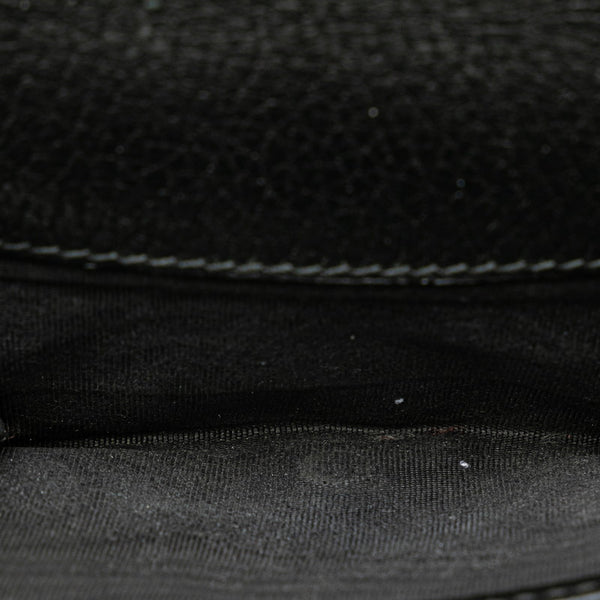 グッチ GGマーモント ダブルG 三つ折り財布 コンパクトウォレット   474746 ブラック レザー レディース GUCCI 【中古】