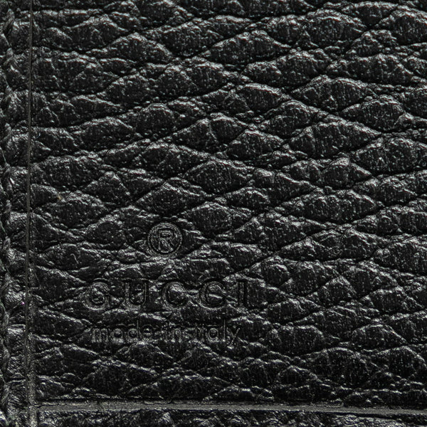 グッチ GGマーモント ダブルG 三つ折り財布 コンパクトウォレット   474746 ブラック レザー レディース GUCCI 【中古】