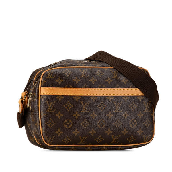ルイ ヴィトン モノグラム リポーターPM 斜め掛け ショルダーバッグ  M45254 ブラウン PVC レザー レディース LOUIS VUITTON 【中古】