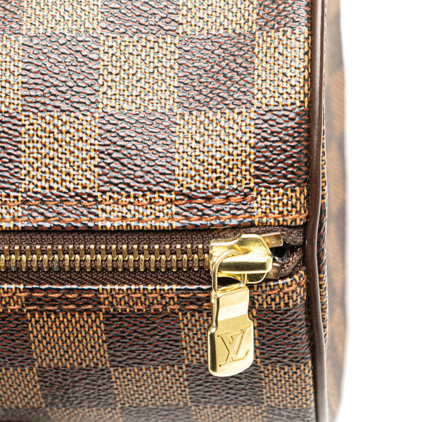 ルイ ヴィトン ダミエ パピヨン30 ハンドバッグ N51303 ブラウン PVC レザー レディース LOUIS VUITTON 【中古】