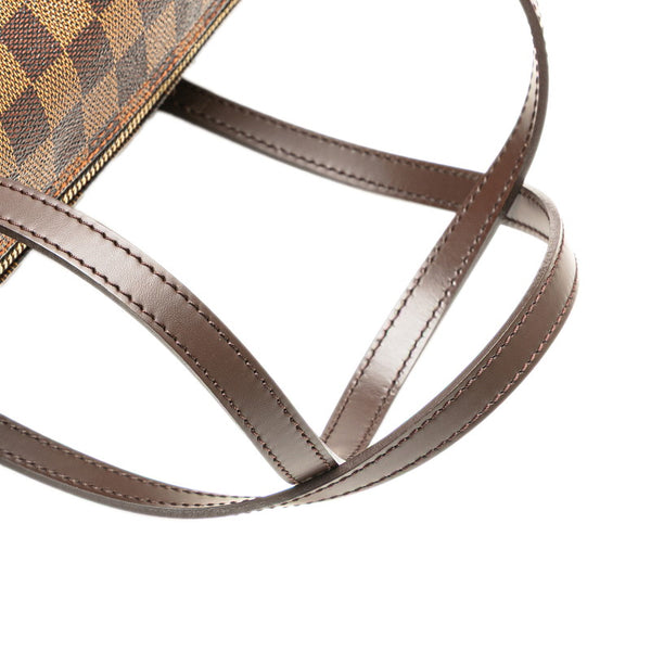 ルイ ヴィトン ダミエ パピヨン30 ハンドバッグ N51303 ブラウン PVC レザー レディース LOUIS VUITTON 【中古】