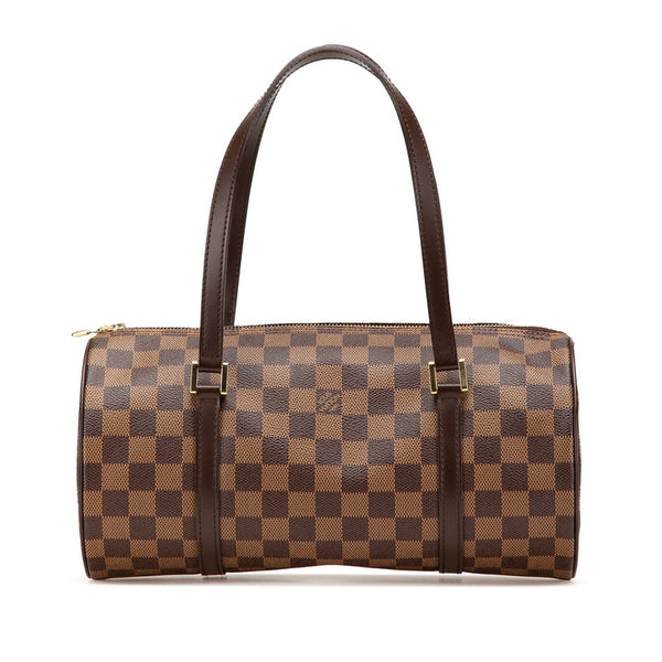 ルイ ヴィトン ダミエ パピヨン30 ハンドバッグ N51303 ブラウン PVC レザー レディース LOUIS VUITTON 【中古】