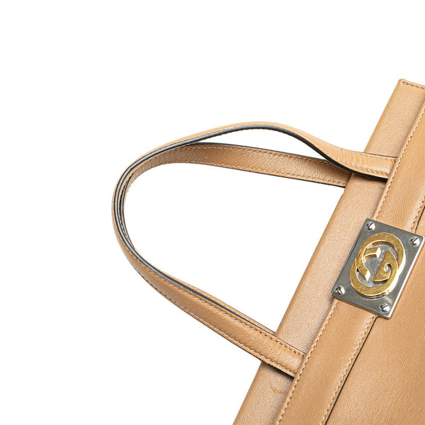 グッチ インターロッキングG ハンドバッグ ショルダーバッグ 2WAY 631663 ベージュ レザー レディース GUCCI 【中古】