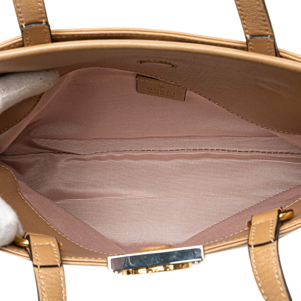グッチ インターロッキングG ハンドバッグ ショルダーバッグ 2WAY 631663 ベージュ レザー レディース GUCCI 【中古】