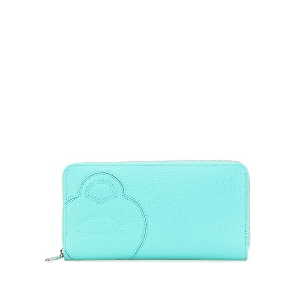 ティファニー リターン トゥ ティファニー ラージ ジップ ウォレット 長財布 ティファニーブルー レザー レディース TIFFANY&Co. 【中古】