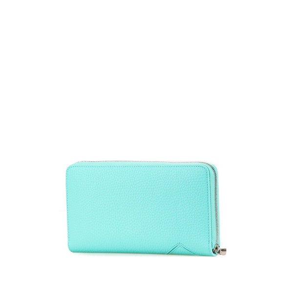 ティファニー リターン トゥ ティファニー ラージ ジップ ウォレット 長財布 ティファニーブルー レザー レディース TIFFANY&Co. 【中古】