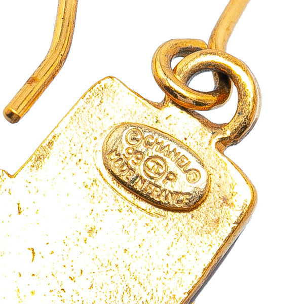 シャネル グリポワ ココマーク ピアス レッド ゴールド メッキ レディース CHANEL 【中古】