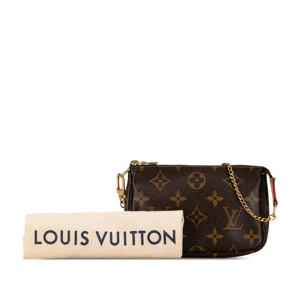 ルイ ヴィトン モノグラム アクセソワール チェーン ポーチ M58009 ブラウン PVC レザー レディース LOUIS VUITTON 【中古】