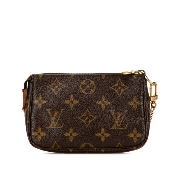 ルイ ヴィトン モノグラム アクセソワール チェーン ポーチ M58009 ブラウン PVC レザー レディース LOUIS VUITTON 【中古】