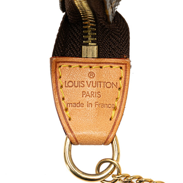 ルイ ヴィトン モノグラム アクセソワール チェーン ポーチ M58009 ブラウン PVC レザー レディース LOUIS VUITTON 【中古】