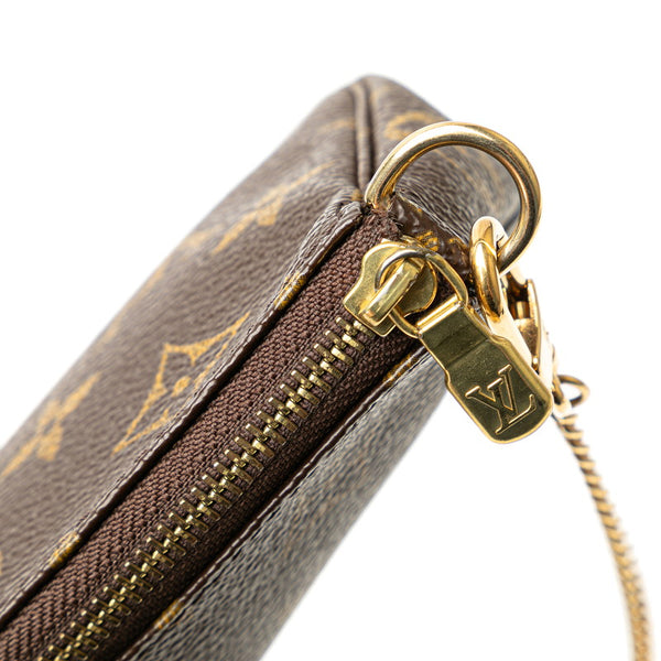 ルイ ヴィトン モノグラム アクセソワール チェーン ポーチ M58009 ブラウン PVC レザー レディース LOUIS VUITTON 【中古】