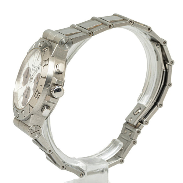 ブルガリ ディアゴノ スポーツ 腕時計 CH35SAUTO 自動巻き ホワイト文字盤 ステンレススチール メンズ BVLGARI 【中古】