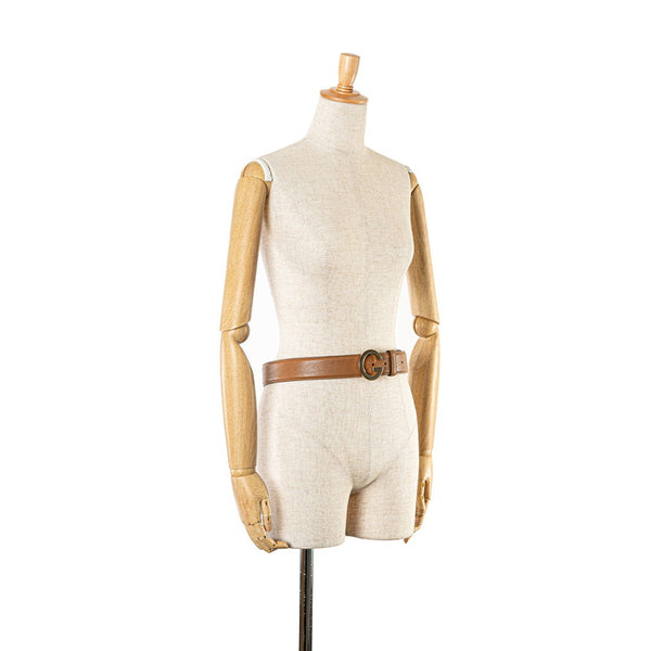 グッチ ベルト 80.32 362732 ブラウン レザー レディース GUCCI 【中古】