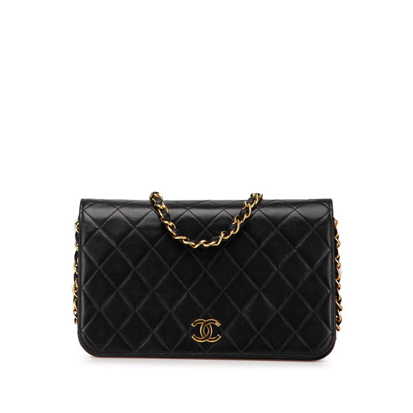 シャネル マトラッセ ココマーク チェーン ショルダーバッグ ブラック ラムスキン レディース CHANEL 【中古】