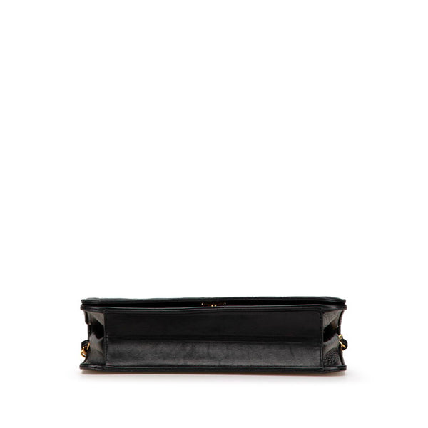 シャネル マトラッセ ココマーク チェーン ショルダーバッグ ブラック ラムスキン レディース CHANEL 【中古】