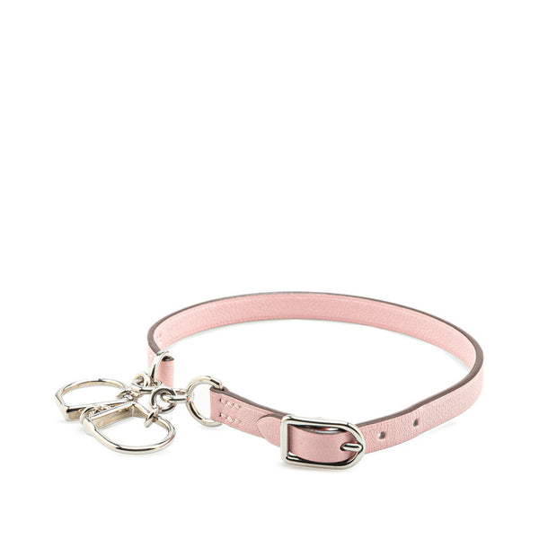 エルメス エトリエ ドゥブルトゥール ブレスレット ピンク シルバー レザー レディース HERMES 【中古】