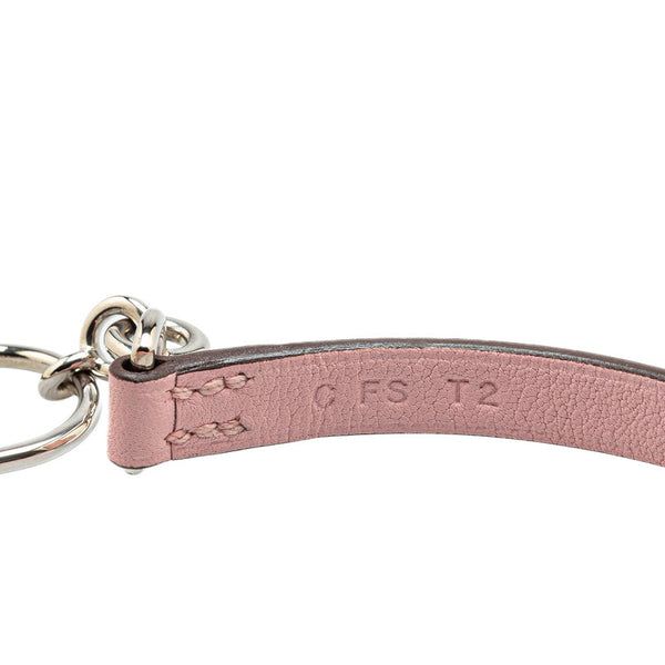 エルメス エトリエ ドゥブルトゥール ブレスレット ピンク シルバー レザー レディース HERMES 【中古】