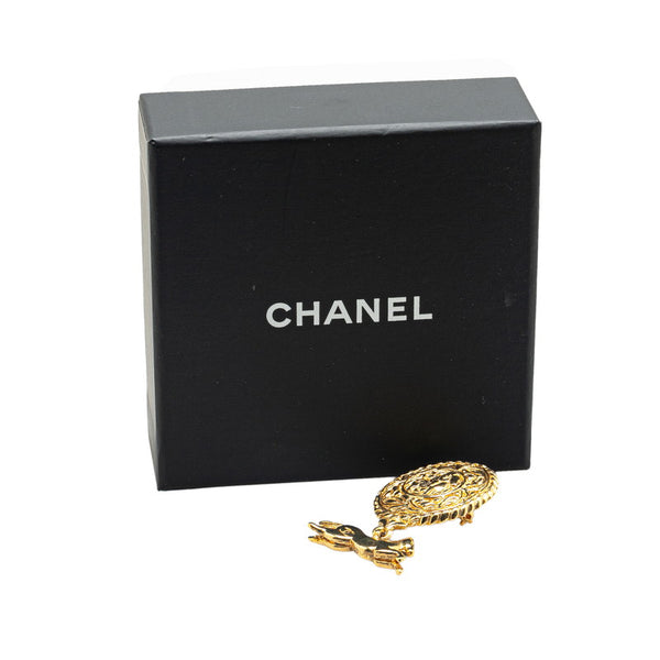 シャネル ココマーク ホース スイング ブローチ ゴールド メッキ レディース CHANEL 【中古】