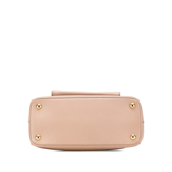 プラダ 三角ロゴプレート サフィアーノラックス ハンドバッグ ショルダーバッグ 2WAY 1BA256 ベージュ レザー レディース PRADA 【中古】