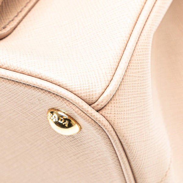 プラダ 三角ロゴプレート サフィアーノラックス ハンドバッグ ショルダーバッグ 2WAY 1BA256 ベージュ レザー レディース PRADA 【中古】