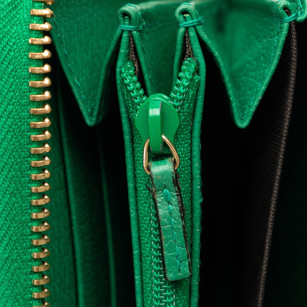 グッチ GGスプリーム GGフローラ オフィディア LIMITED EDITION ラウンドファスナー 長財布 523154 グリーン マルチカラー PVC レザー レディース GUCCI 【中古】