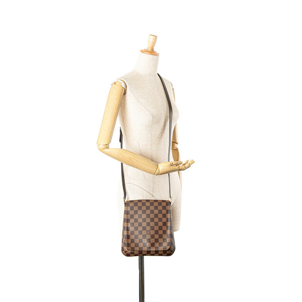 ルイ ヴィトン ダミエ ミュゼットサルサ ロングショルダー ショルダーバッグ N51300 ブラウン PVC レザー レディース LOUIS VUITTON 【中古】