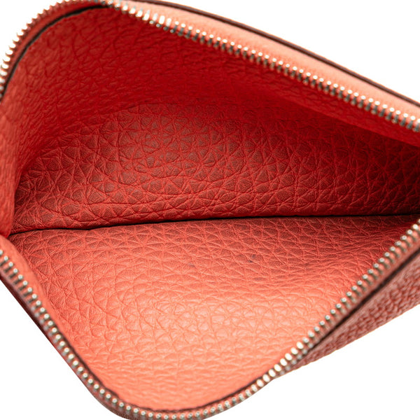 エルメス ドゴンデュオ 長財布 ローズキャンディ サーモンピンク トゴ レディース HERMES 【中古】